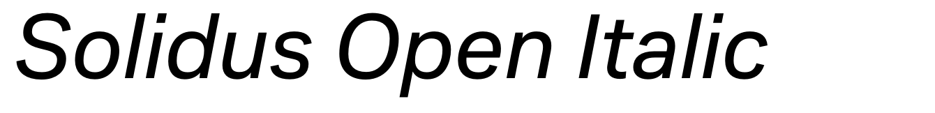 Solidus Open Italic